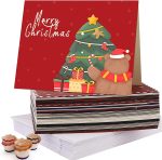 Feelfine Christmas Cards, 50 Packs Christmas Cards Boxed with Envelopes, 4.2 x 5.5 Inches Blank Greeting Cards Bulk, Modern Christmas Cards Merry Christmas (25 Funny Designs) - Image 9